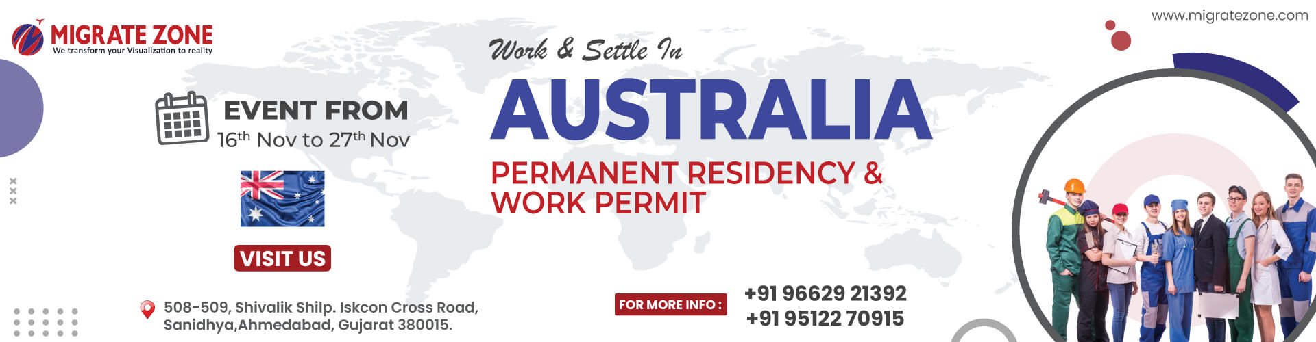 Australia Permanent Residency and Work Permit Event
